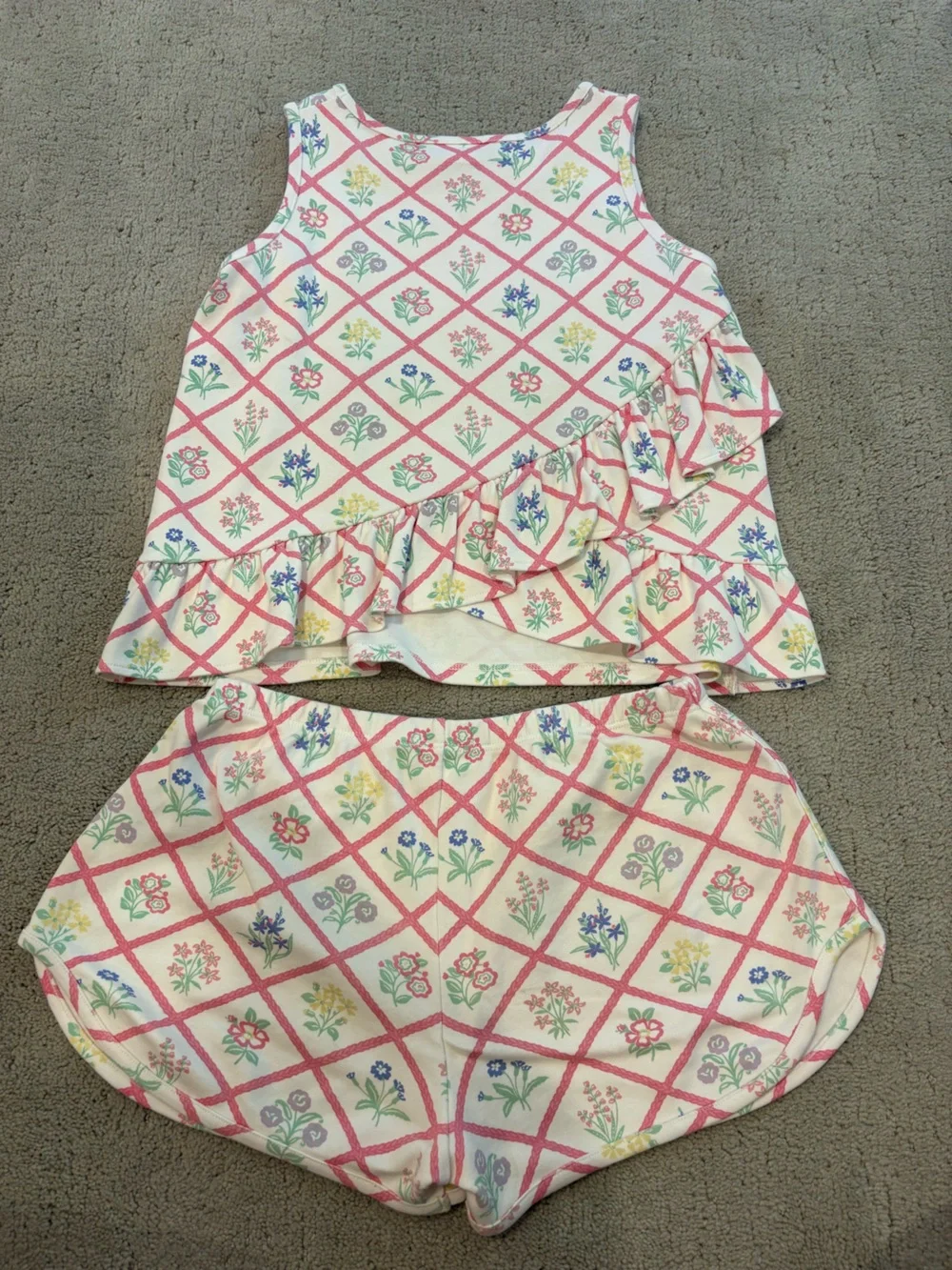 The Beaufort Bonnet Company Girl’s Size 14 Love You Back Shorts Set Outfit TBBC